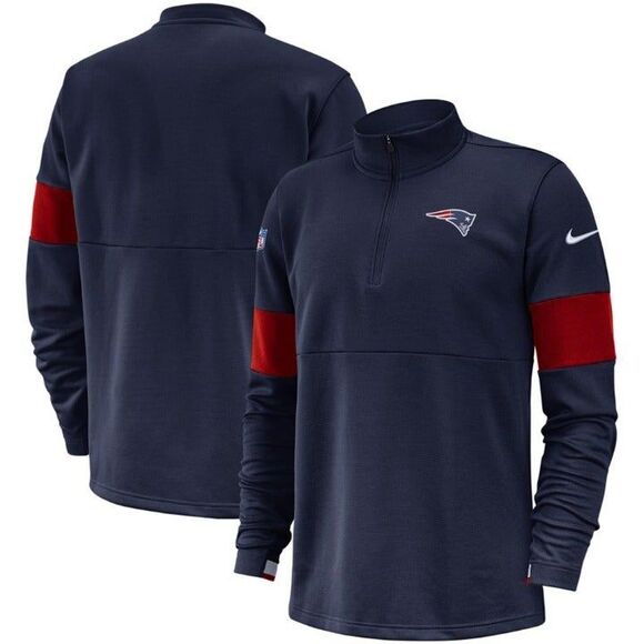 Nike NFL New England Patriots Therma Half Zip Jacket Men's M AO3168-419 - Picture 1 of 7